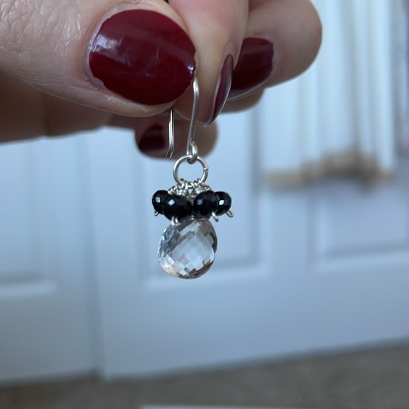 Sterling Silver Drop Earrings - Picture 2 of 2